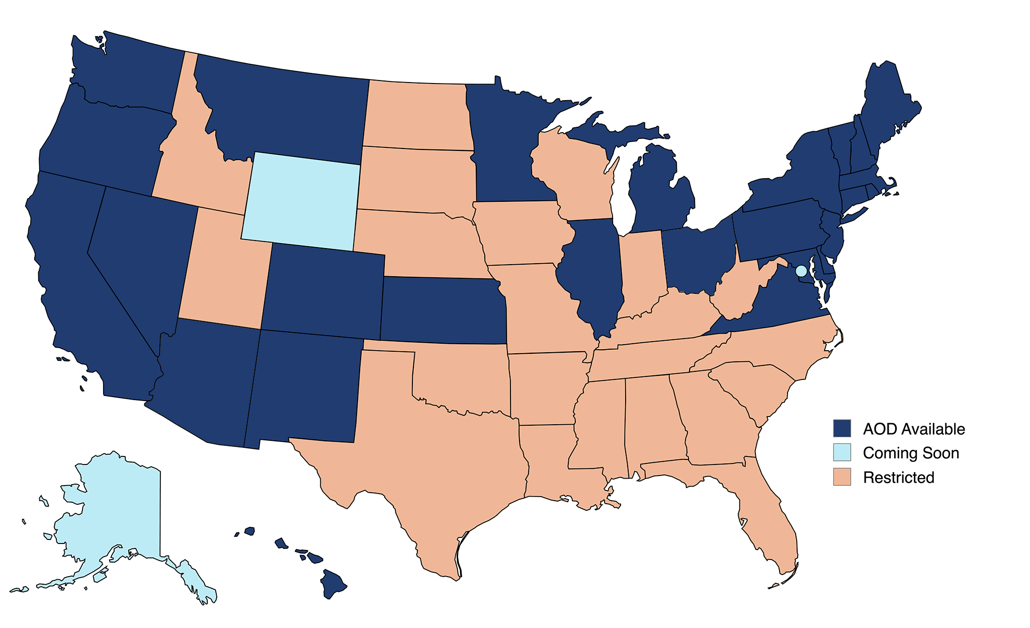 Feb 2026 AOD Availability Map