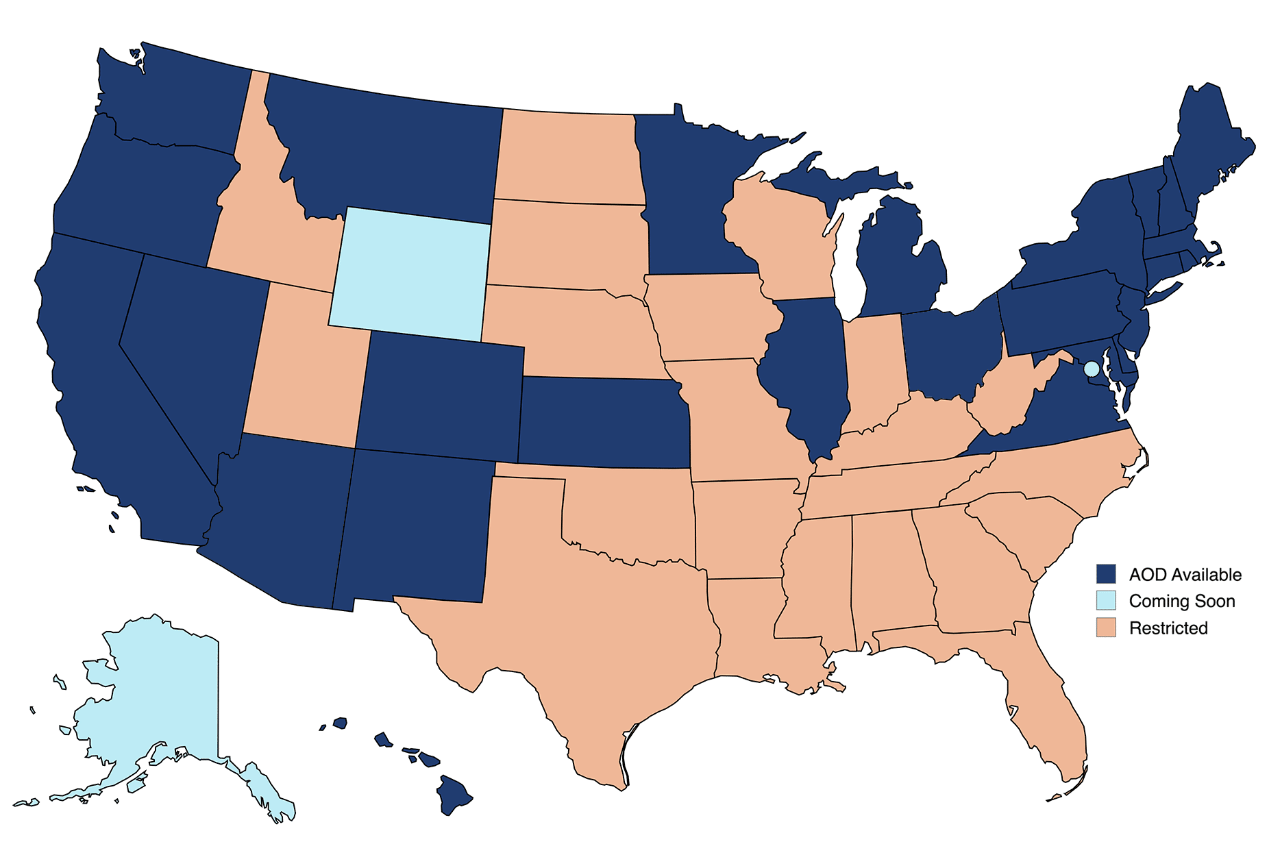 Feb 2026 AOD Availability Map